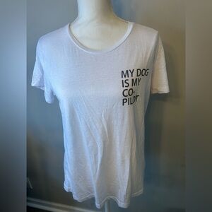 Chaser White “My Dog is my Co-Pilot” Dog Lover Tee